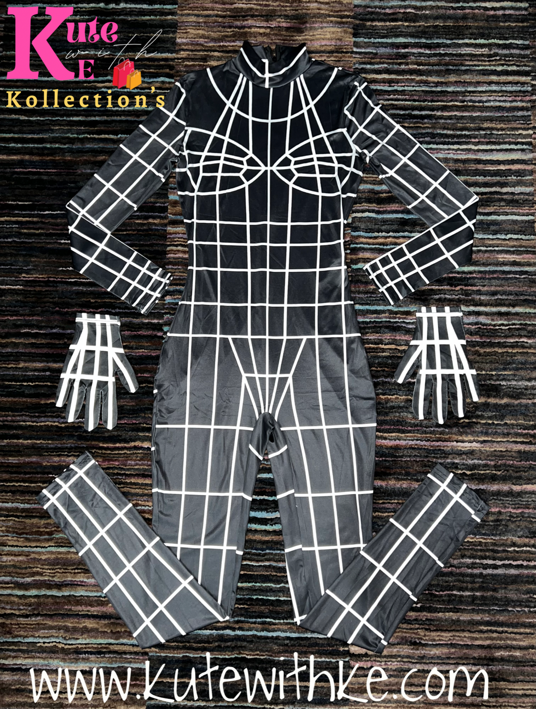 His Sexiest Spider Woman Bodysuit & Gloves