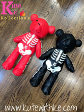 Load image into Gallery viewer, Rockstar Status Skeleton Teddy Backpack
