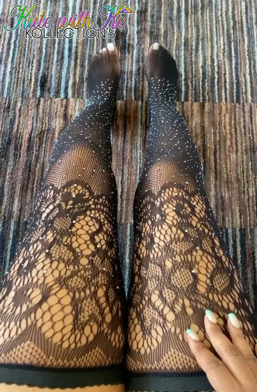 Please Me Rhinestone Tights