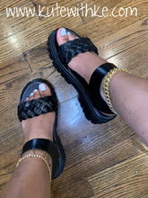 Load image into Gallery viewer, Summer Time Tingz Wedge Sandals
