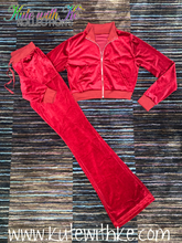 Load image into Gallery viewer, Set In My Ways Velvet Tracksuit
