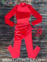 Load image into Gallery viewer, Do It Like It&#39;s Yo B-Day Velvet Bodysuit with Detachable Skirt
